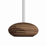 Owalna lampa wisząca z tektury - STONE 70