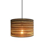 Cylindrical Cardboard Pendant Lamp - TAMBURO 35