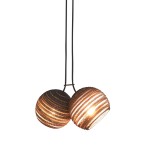 Cardboard Double Pendant Lamp - BUBBLES 2